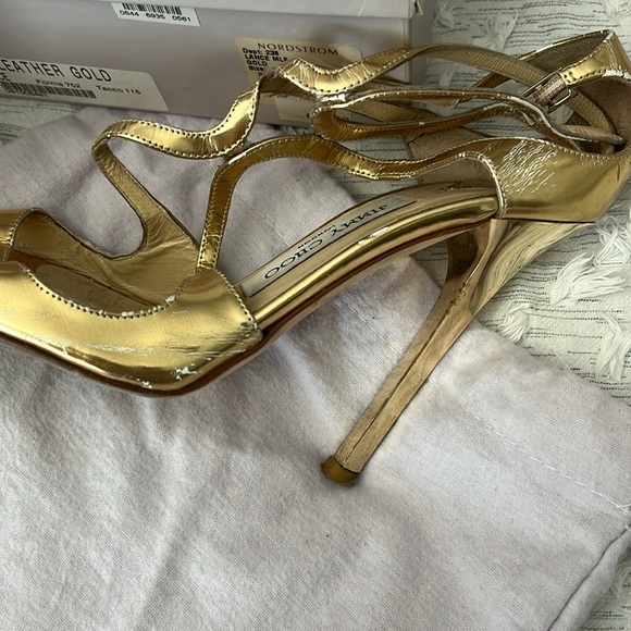 Jimmy Choo Gold Heels - Picture 4 of 8